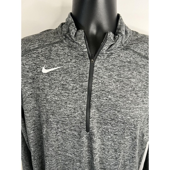 Nike Dri-FIT 1/4 Zip Pullover Mens Medium Gray Long Sleeve Training 896697-061 - Picture 3 of 9